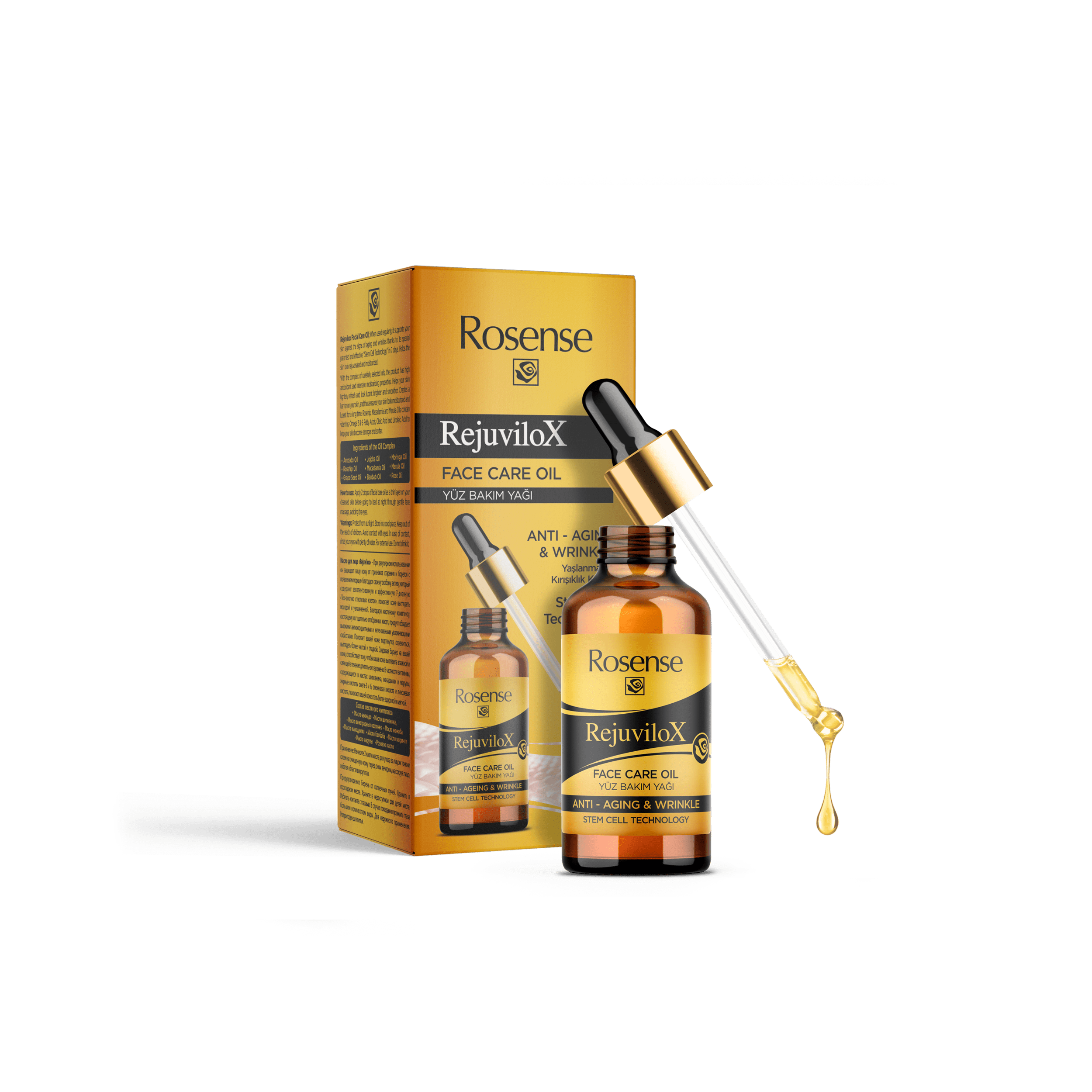 Rejuvilox Kırışıklık Karşıtı Yüz Bakım Yağı – 30 ml | Rosense®