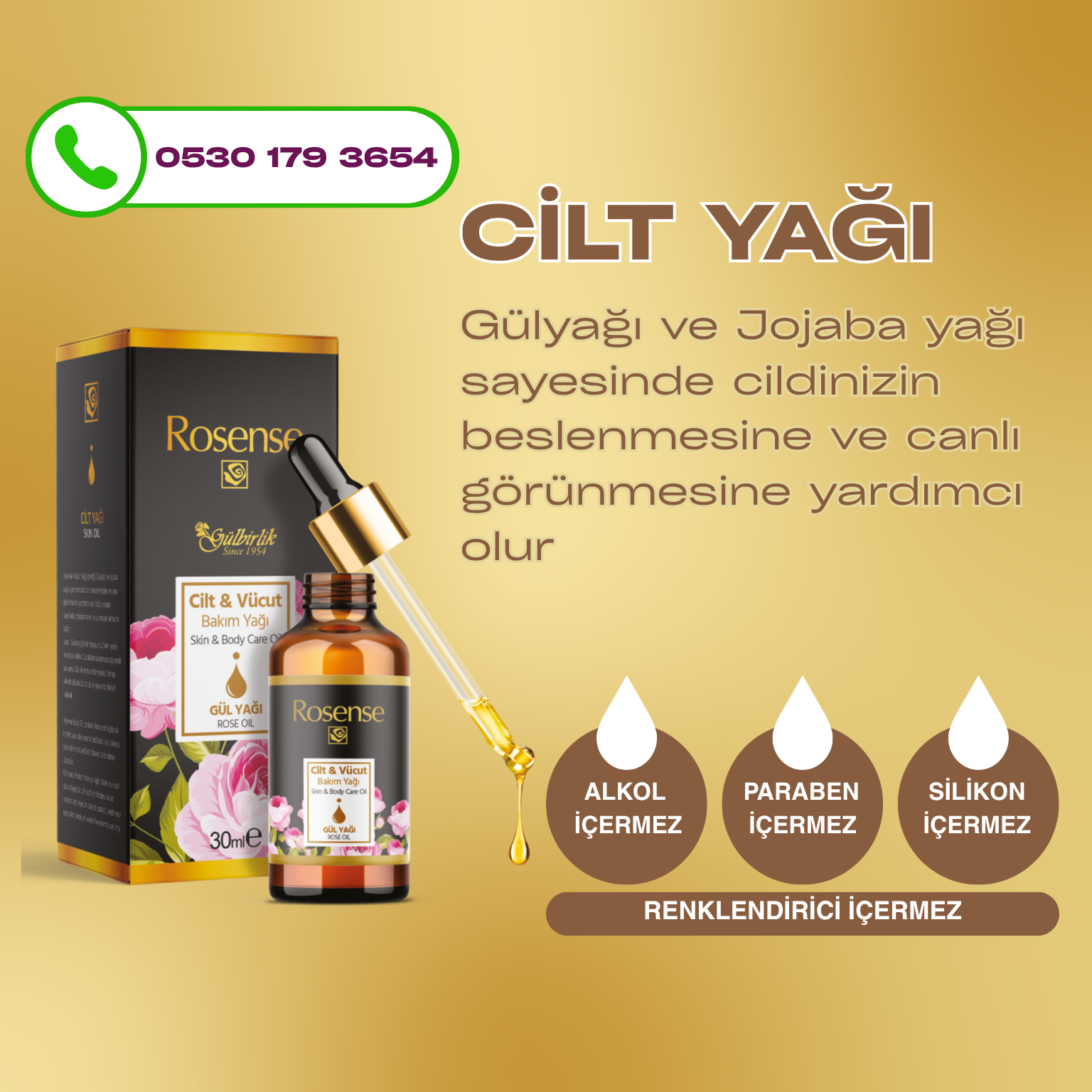 Cilt Yağı – 30 ml | Rosense®